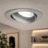 LED GU10 Inbouwspot Armatuur, Rond, Kantelbaar, IP20, Geborsteld Aluminium