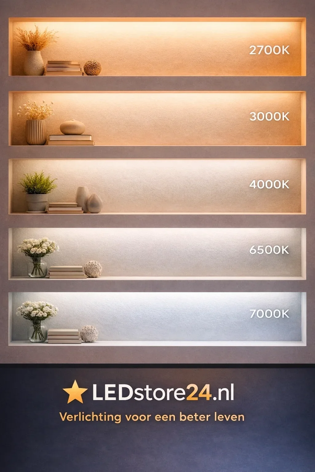 Kelvin kleuren voor LED lampen