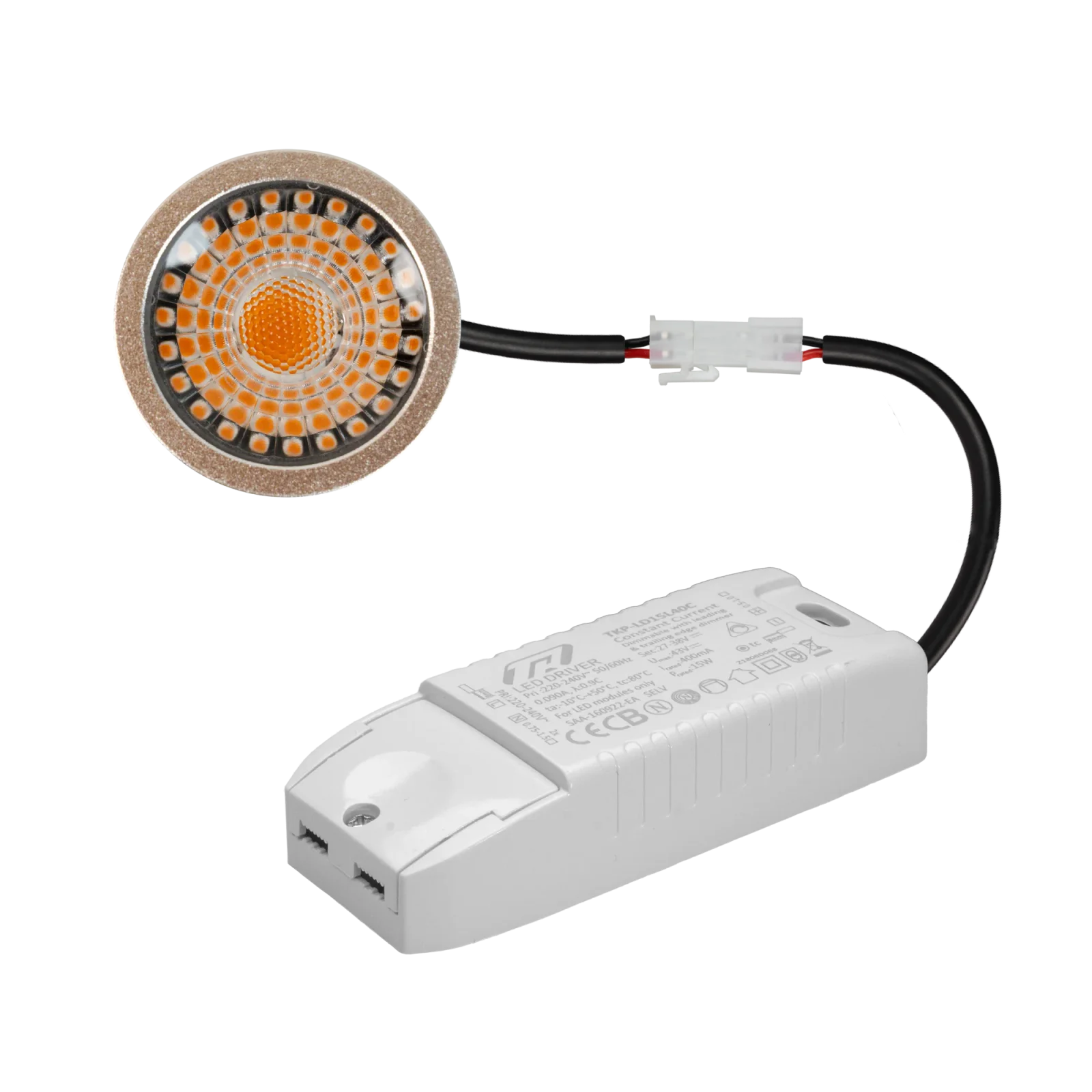 LED Module, 9W, 3000K Warm Wit, IP20, Dimbaar