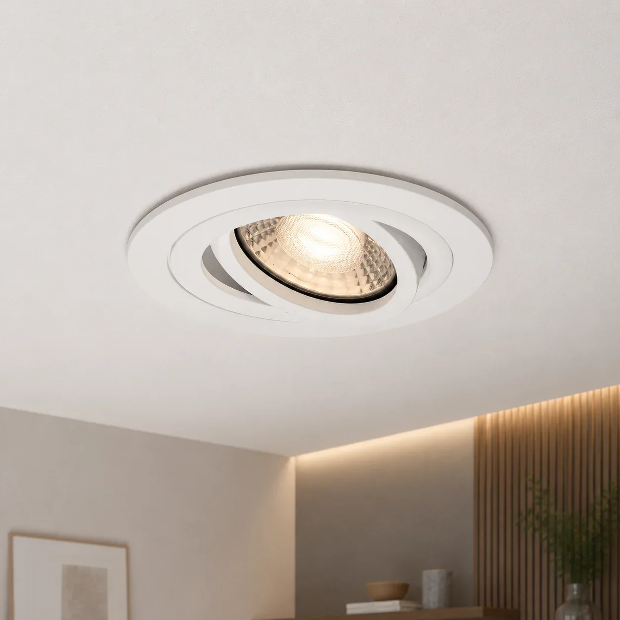 LED GU10 Inbouwspot Armatuur, Rond, Kantelbaar, IP20, Wit