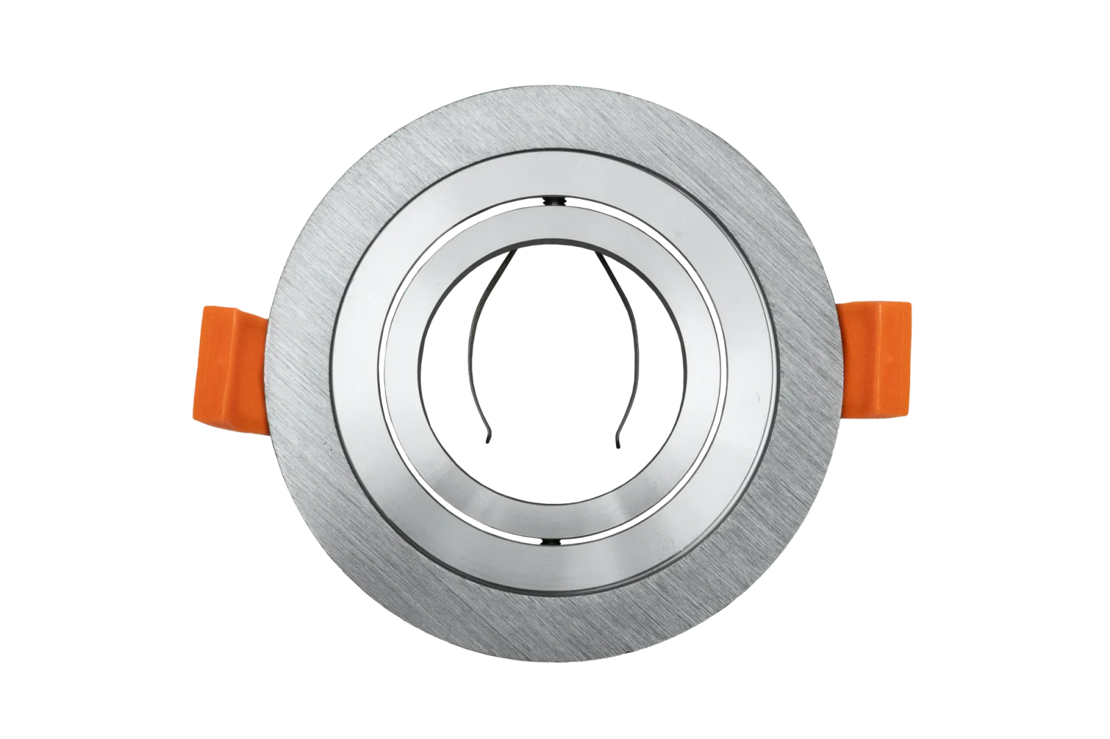 LED GU10 Inbouwspot Armatuur, Rond, Kantelbaar, IP20, Zilvergrijs RVS