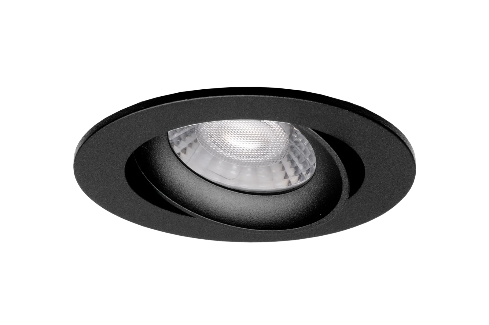 LED GU10 Inbouwspot Armatuur, Rond, Kantelbaar, IP20, Mat Zwart