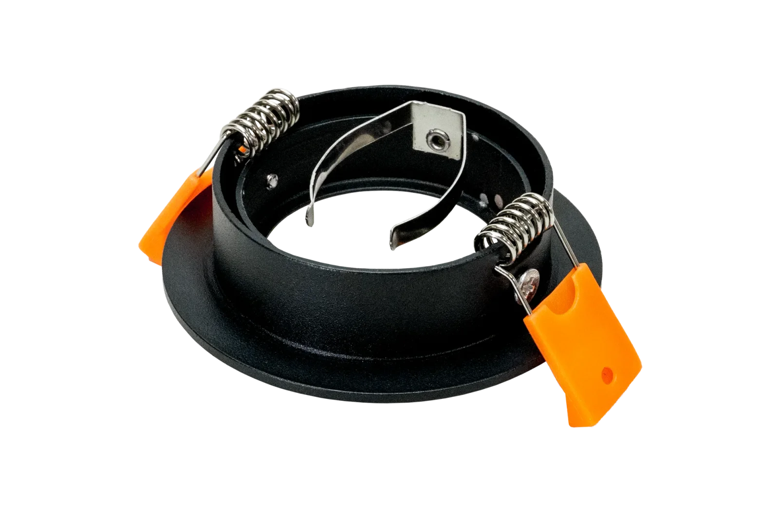 LED GU10 Inbouwspot Armatuur, Rond, Kantelbaar, IP20, Mat Zwart + Zilver