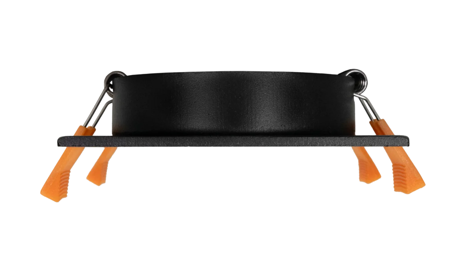 LED GU10 Inbouwspot Armatuur, Dubbel Vierkant, Kantelbaar, IP20, Mat Zwart + Gold