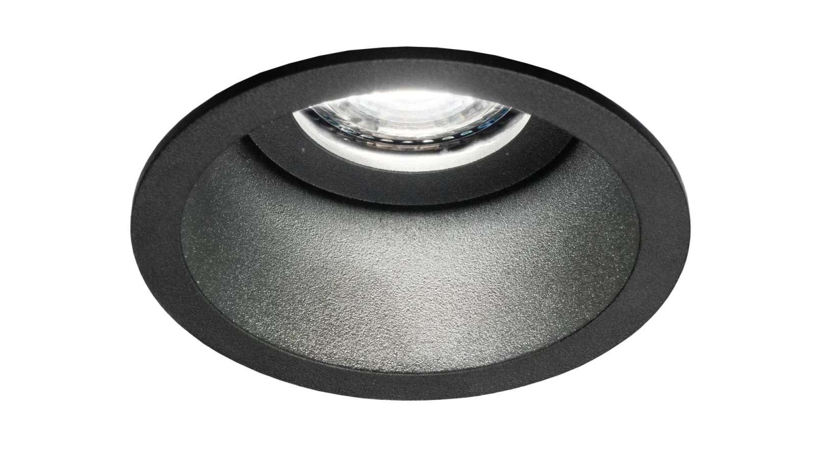 LED GU10 Inbouwspot Armatuur, Rond, IP54, Mat Zwart