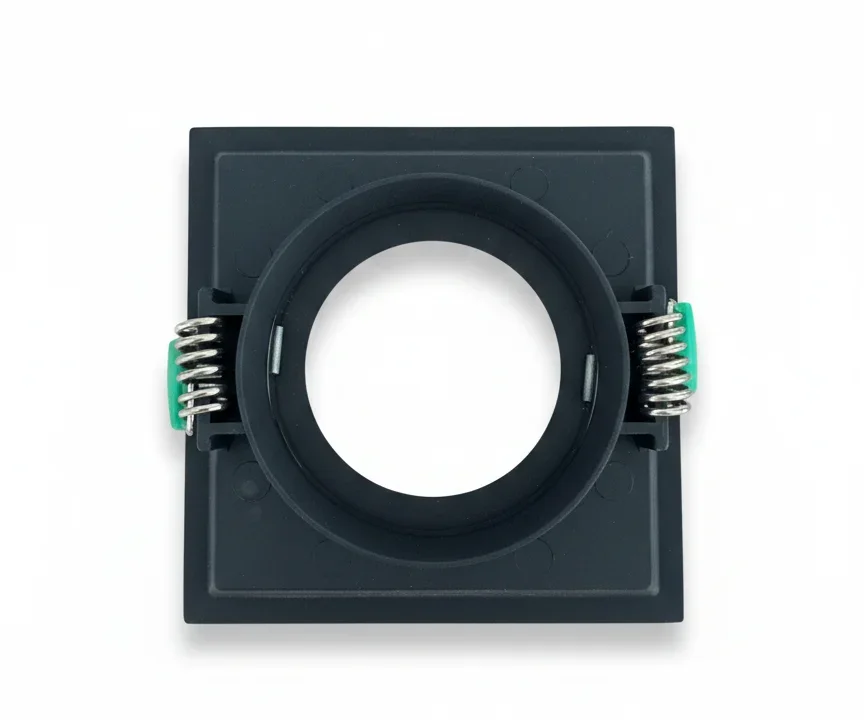 LED GU10 Inbouwspot Armatuur, Vierkant, IP20, Zwart