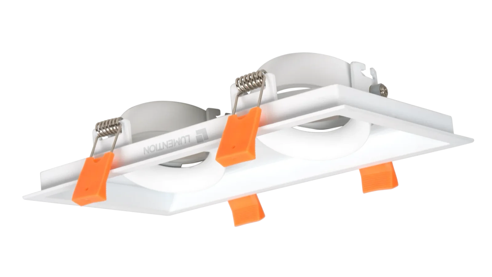 LED GU10 Inbouwspot Armatuur, Dubbel Vierkant, IP20, Mat Wit