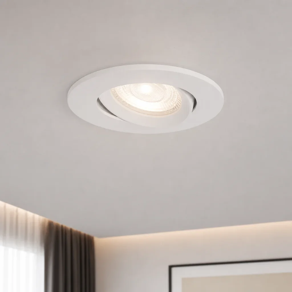LED Inbouwspot, Rond, 5W/8W, 4CCT, 2700K/3000K/4000K/6500K, IP54 front, Dimbaar, Wit