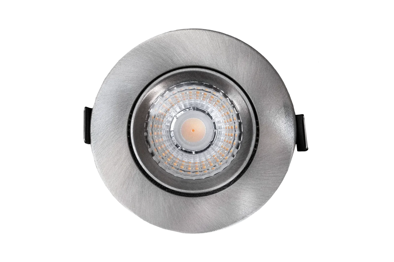 LED Inbouwspot, Rond, 6W, Dim to Warm, 1800K-3000K, IP54 front, Dimbaar, Satijn nikkel