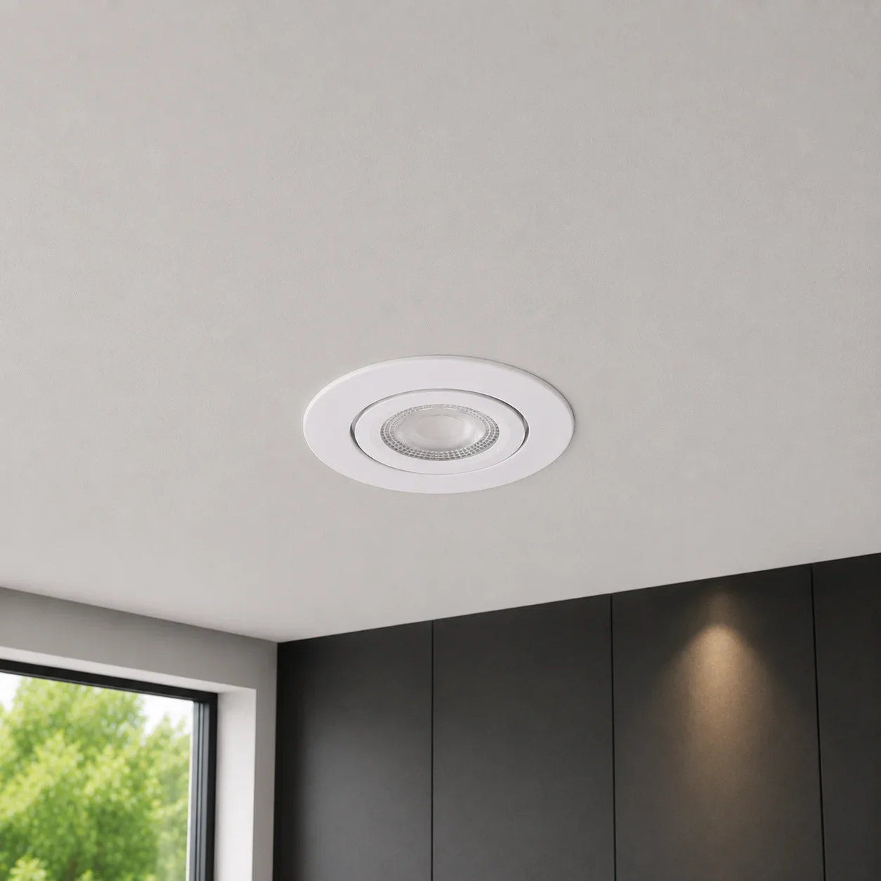 LED Inbouwspot, 2700K/4000K/6500K, Dimbaar, Wit, IP44