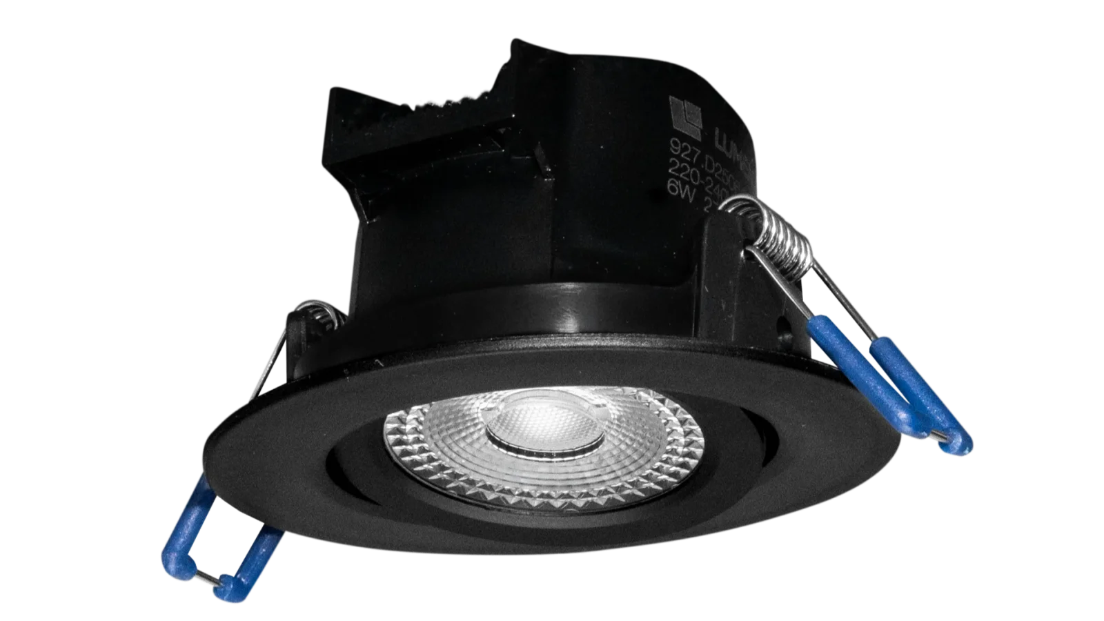 LED Inbouwspot, 6000K Koud Wit, Rond, Dimbaar, Zwart, IP44