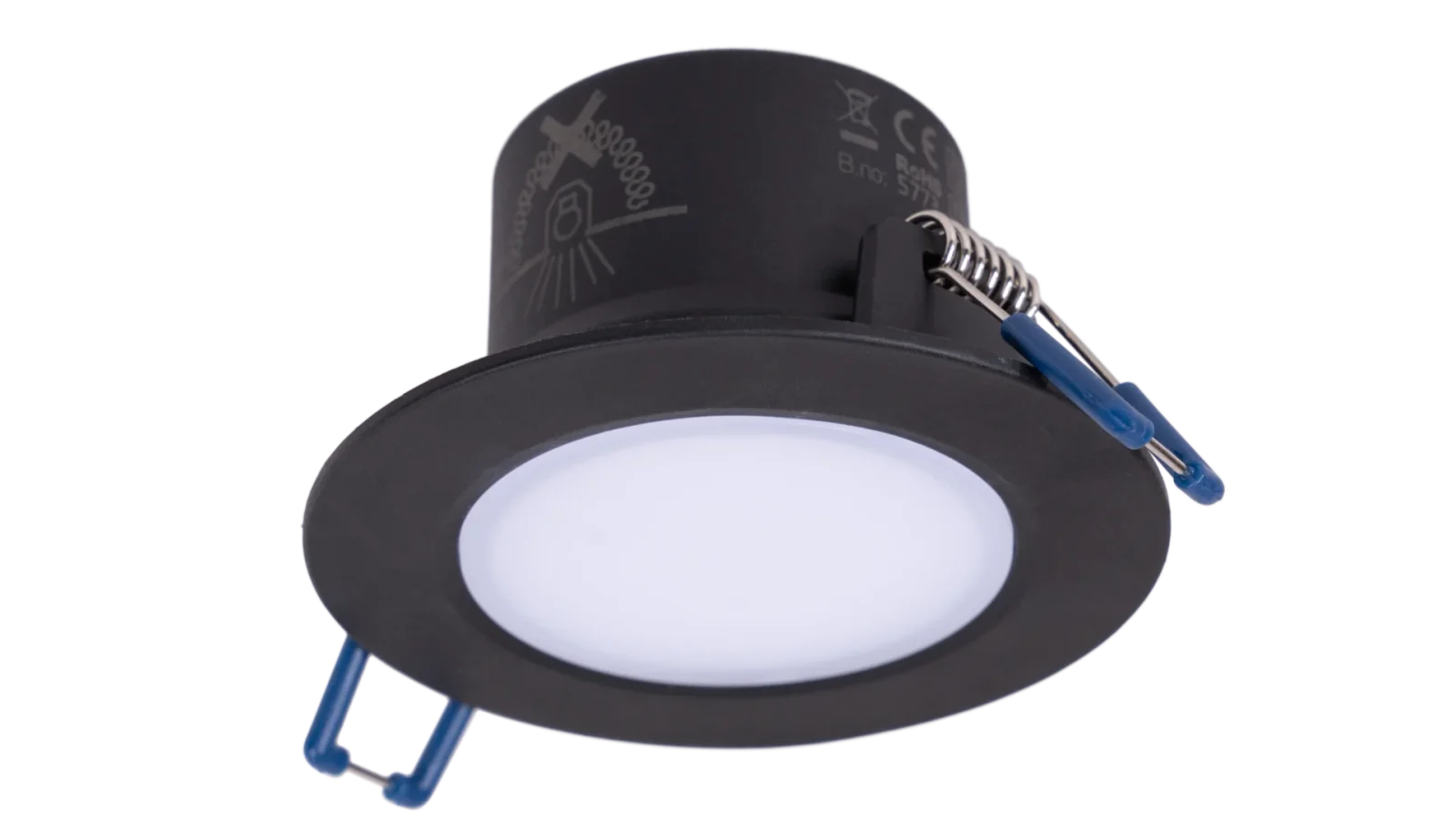 LED Inbouwspot Zwart, 2700K Warm Wit, IP65