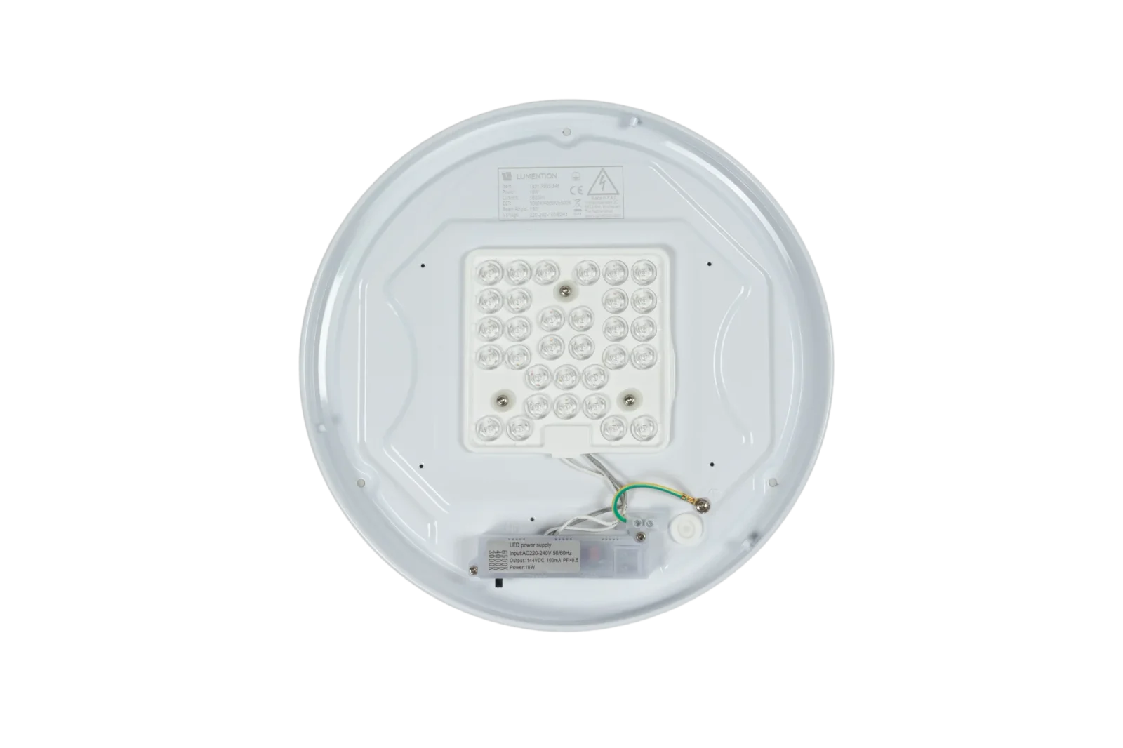 LED Wand- en Plafondarmatuur, 18W, 3CCT, 3000K/4000K/6000K, 1820lm, IP20, Wit