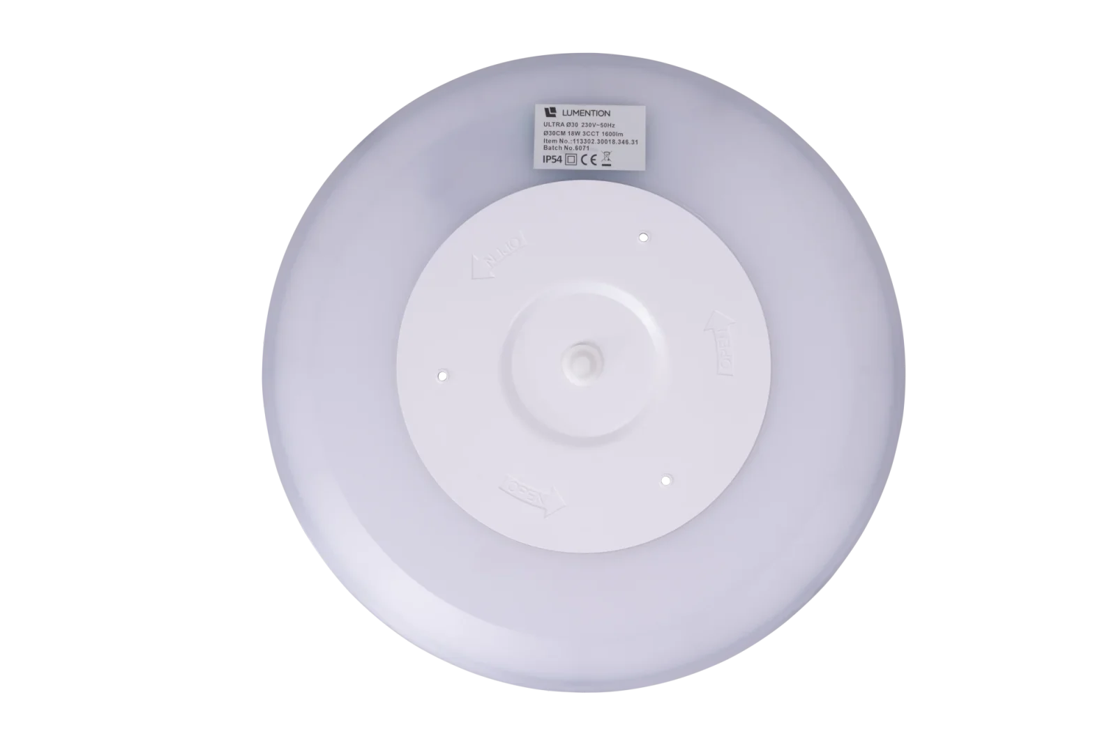 LED wand- en plafondarmatuur, 18W, 3CCT, 1600lm, IP54, 294 mm, Zwart