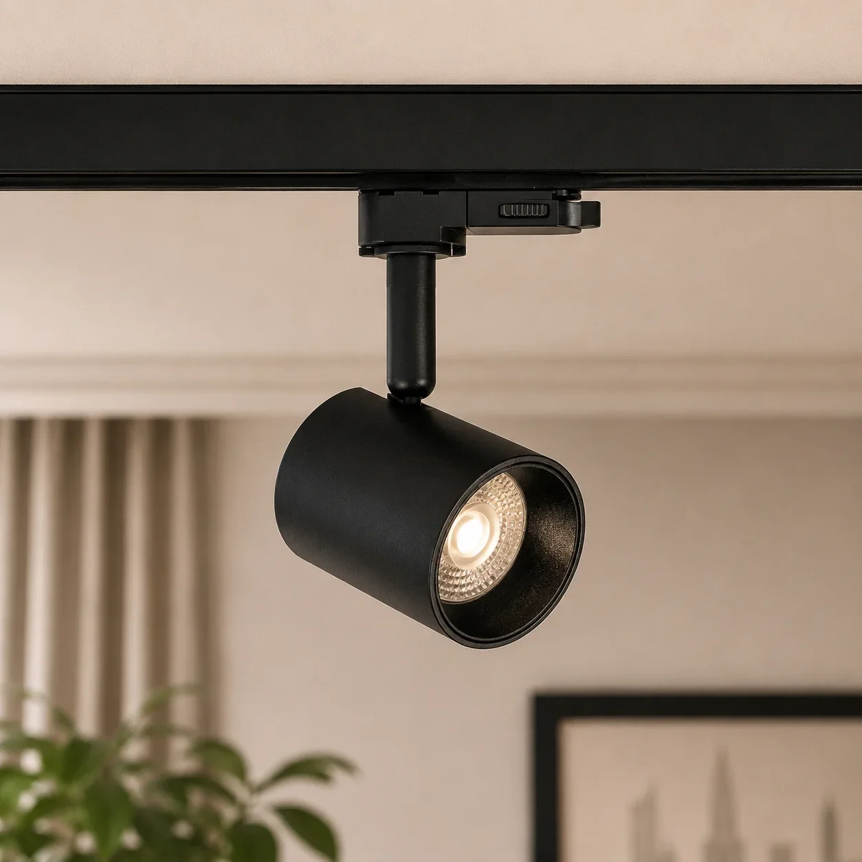 LED Trackspot, 8W, 2700K Warm Wit, Dimbaar, Zwart