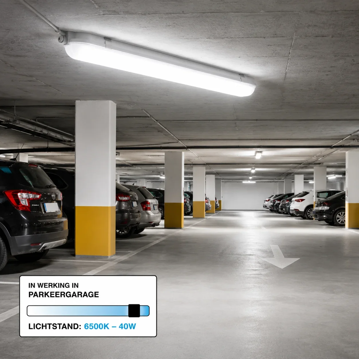 LED Waterdicht Armatuur Pro+, 150 cm, 29W, CCT, IP65, Noodunit