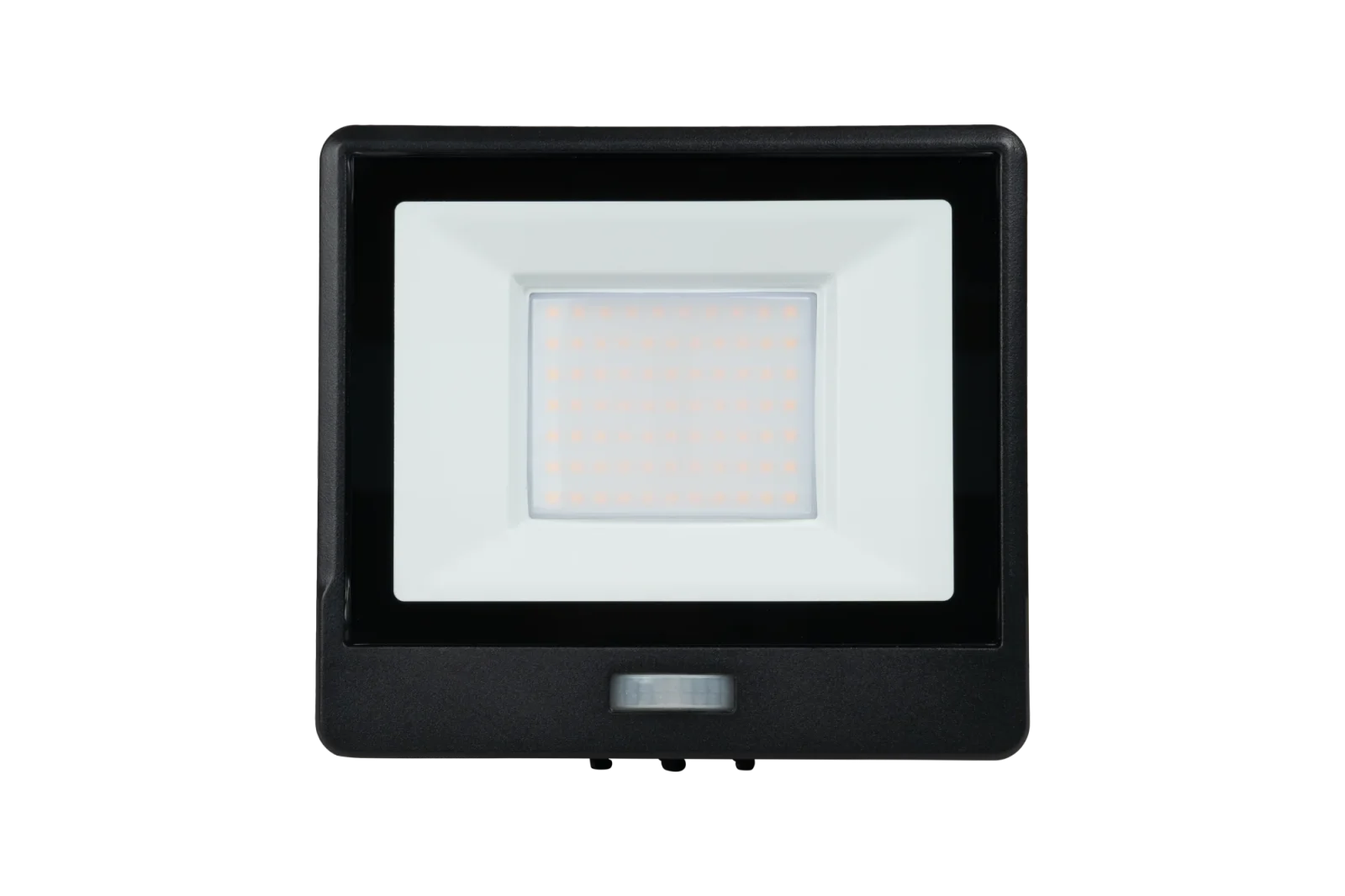LED Breedstraler met Bewegingssensor, 30W, 3000K, IP65, Zwart