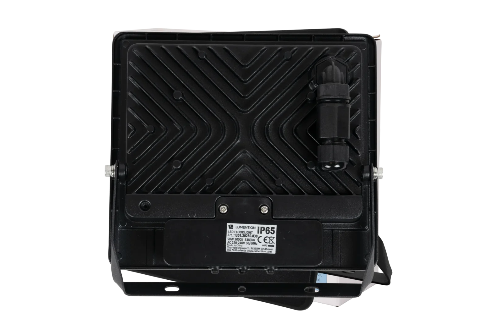 LED Breedstraler met Bewegingssensor, 50W, 3000K, IP65, Zwart
