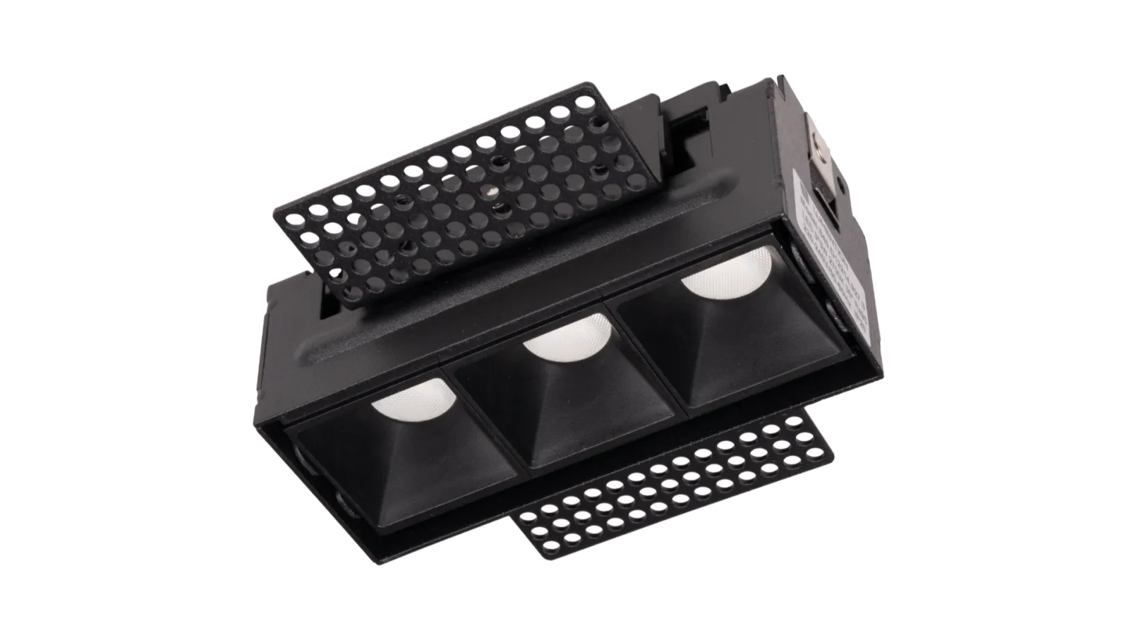 LED Inbouw Trimless Linear Downlight, 3x3W, 2700K, Zwart
