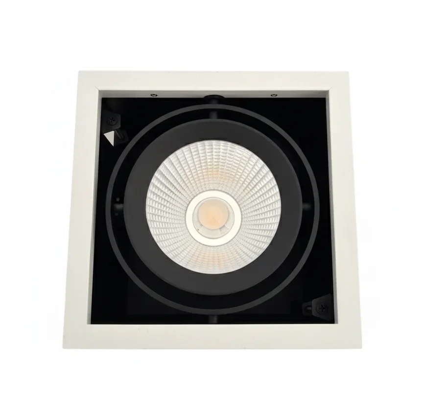 LED Inbouw Downlight, 1x30W, 3000K, Zwart