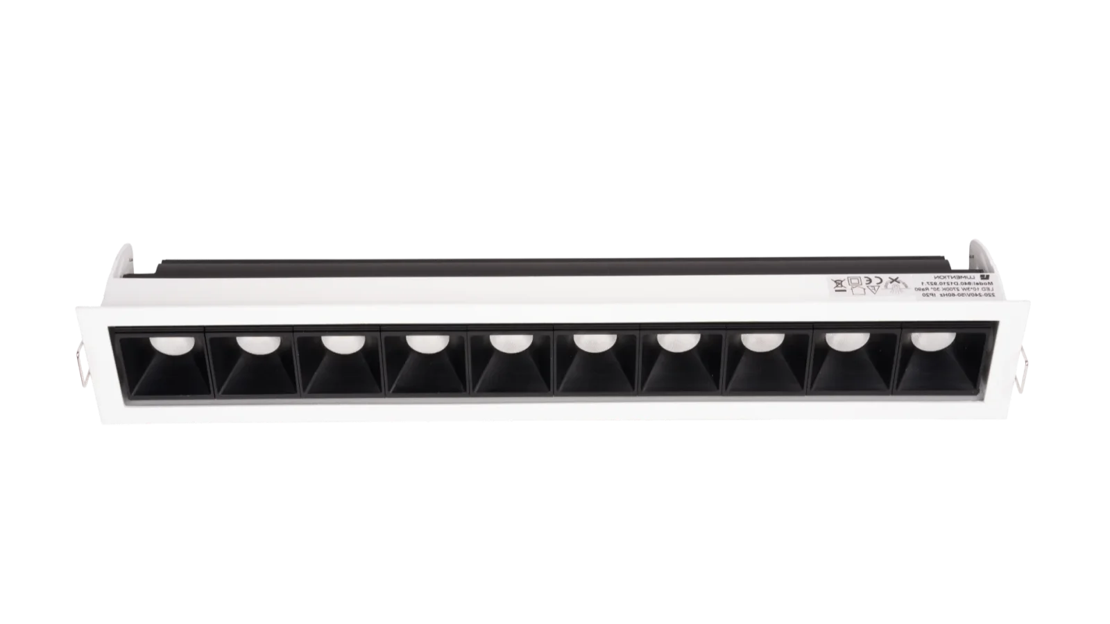 LED Inbouw Linear Downlight, 10x3W, 2700K, Wit