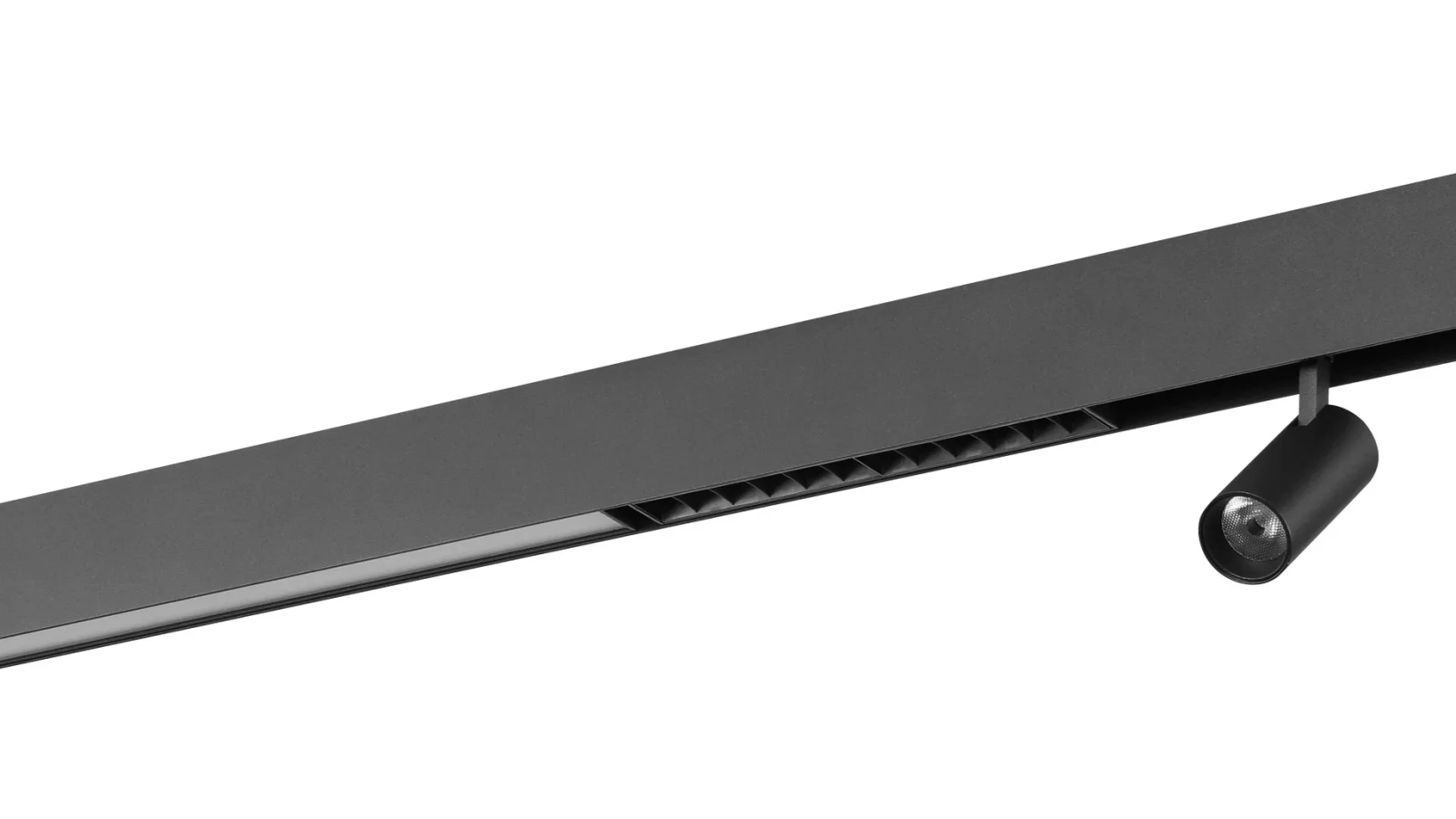 24V Track Linear, 4W, 2700K, Mat Zwart, Dimbaar