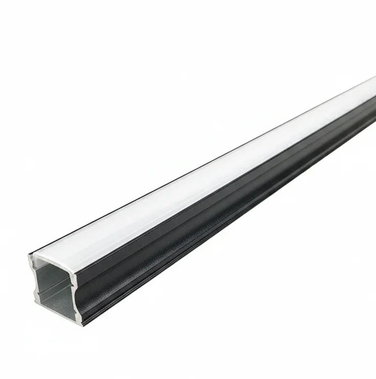 Aluminium U Profiel, 17x15mm, 2m, Zwart