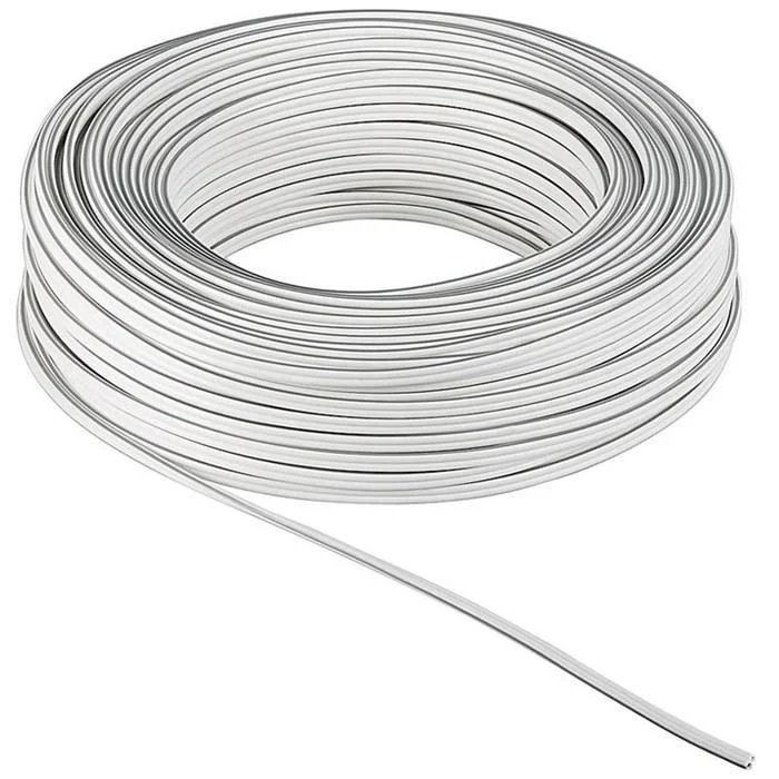 Luidsprekerkabel, 100m, 0.50mm², Wit/Zwart
