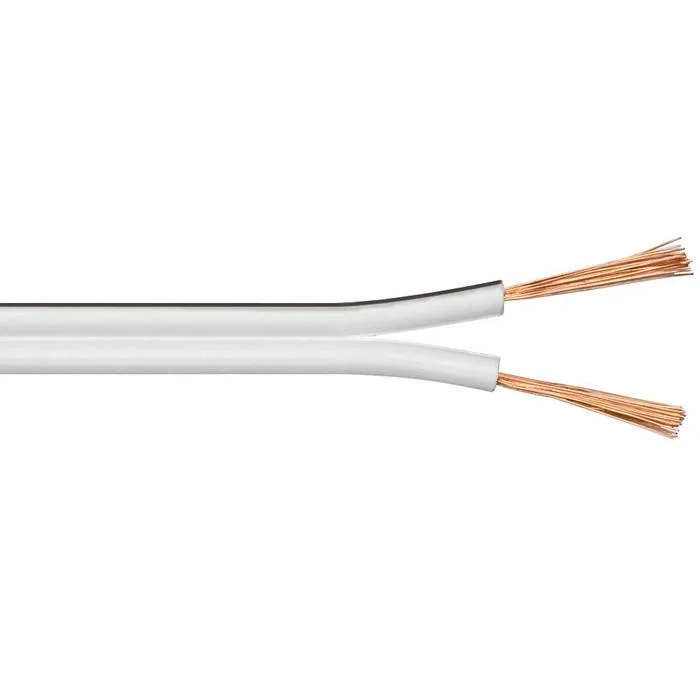Luidsprekerkabel, 100m, 0.50mm², Wit/Zwart
