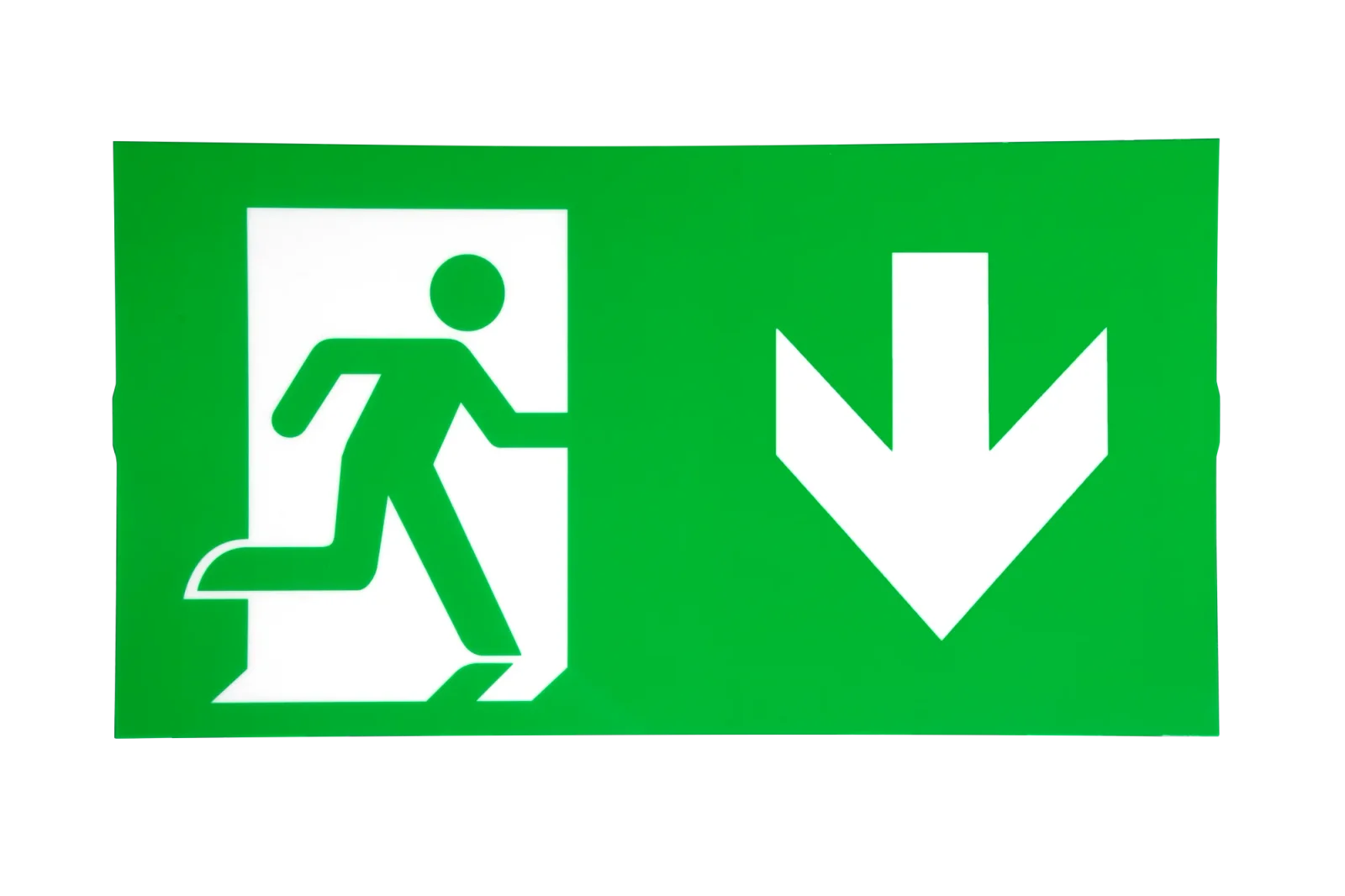 LED Nooduitgangsbord, Zwart, IP20