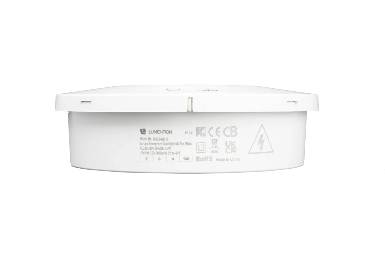 Noodverlichting Surface Rond Spot, 3W, 6500K, IP20, Wit