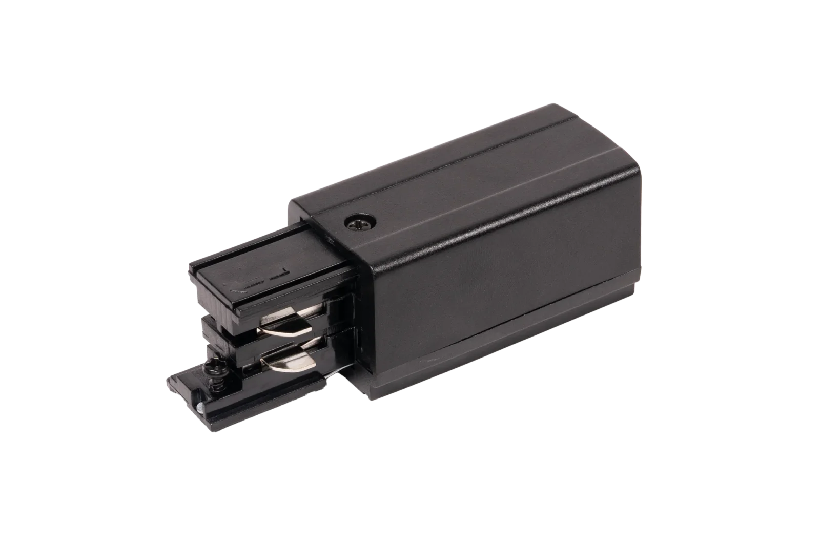 3-fase spanningsrail voedingsconnector, Links, Zwart