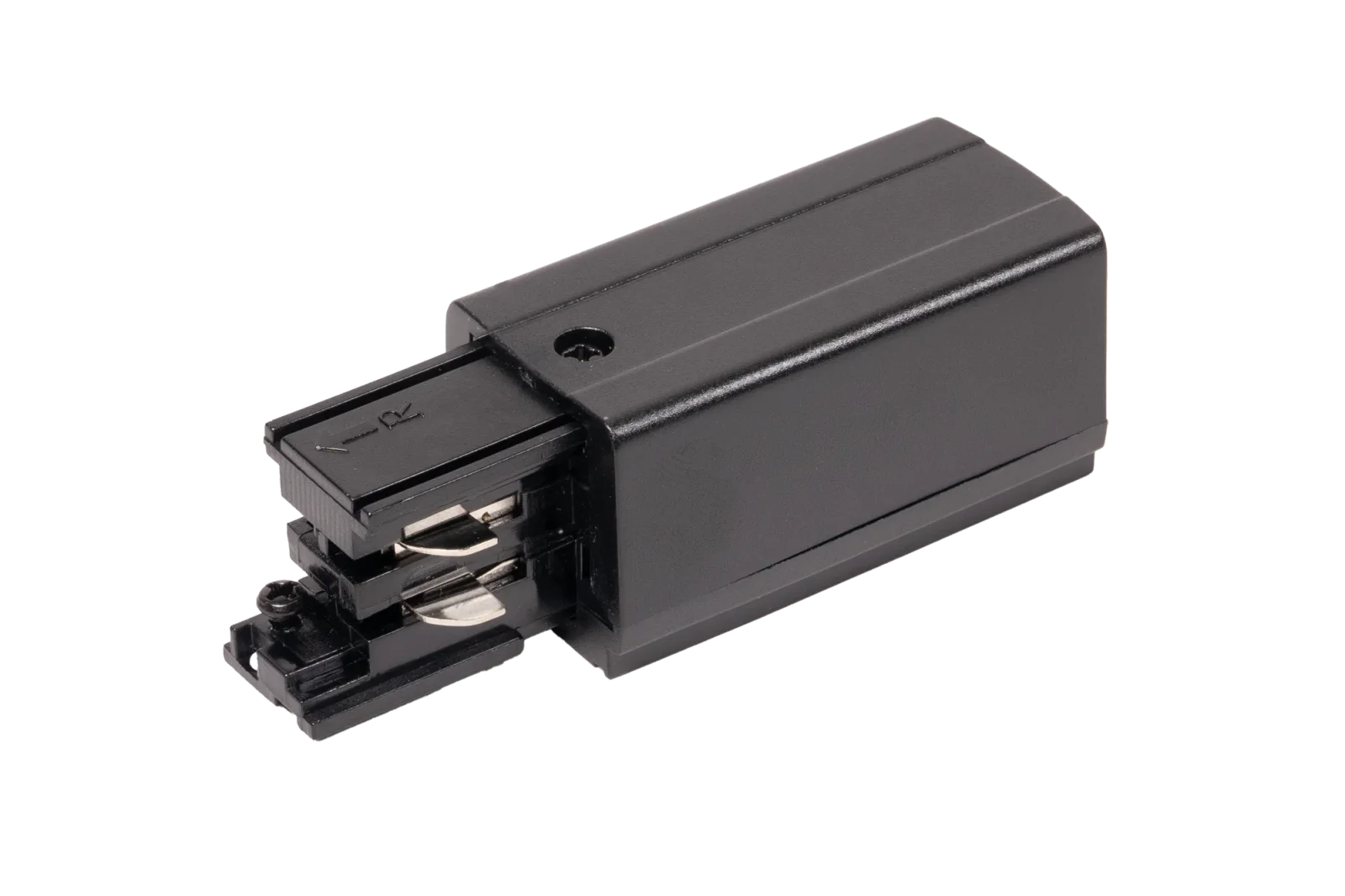 3-fase spanningsrail voedingsconnector, Rechts, Zwart