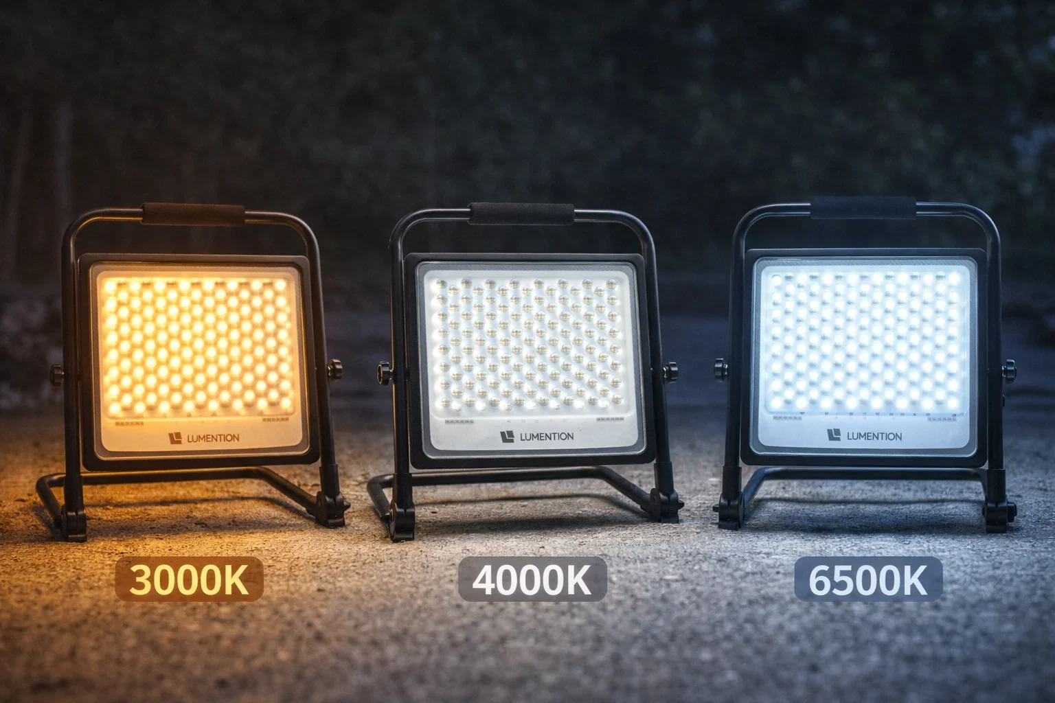 LED Bouwlamp, 100W, IP65, 3CCT (3000K/4000K/6500K), 220–240V