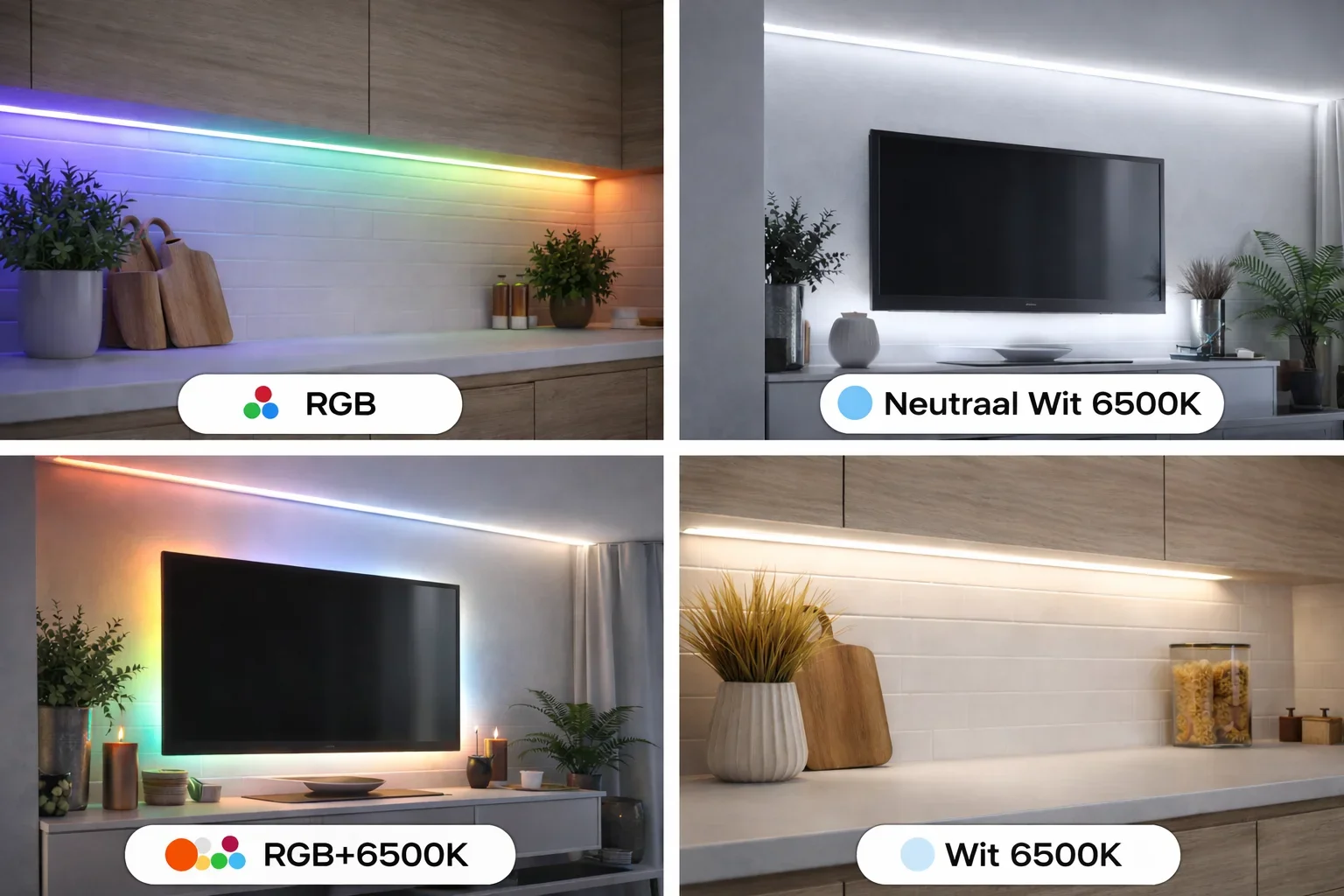 LED strip, 24V, RGB+6500K, IP20