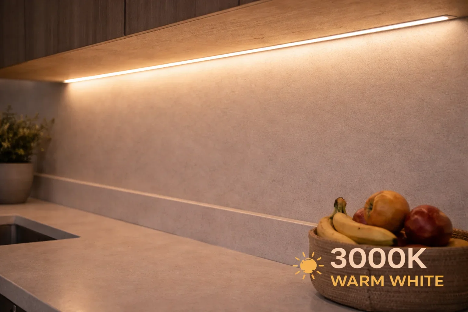 LED strip, 50 meter, Warm Wit 3000K ,COB, High Voltage, 220V, IP65