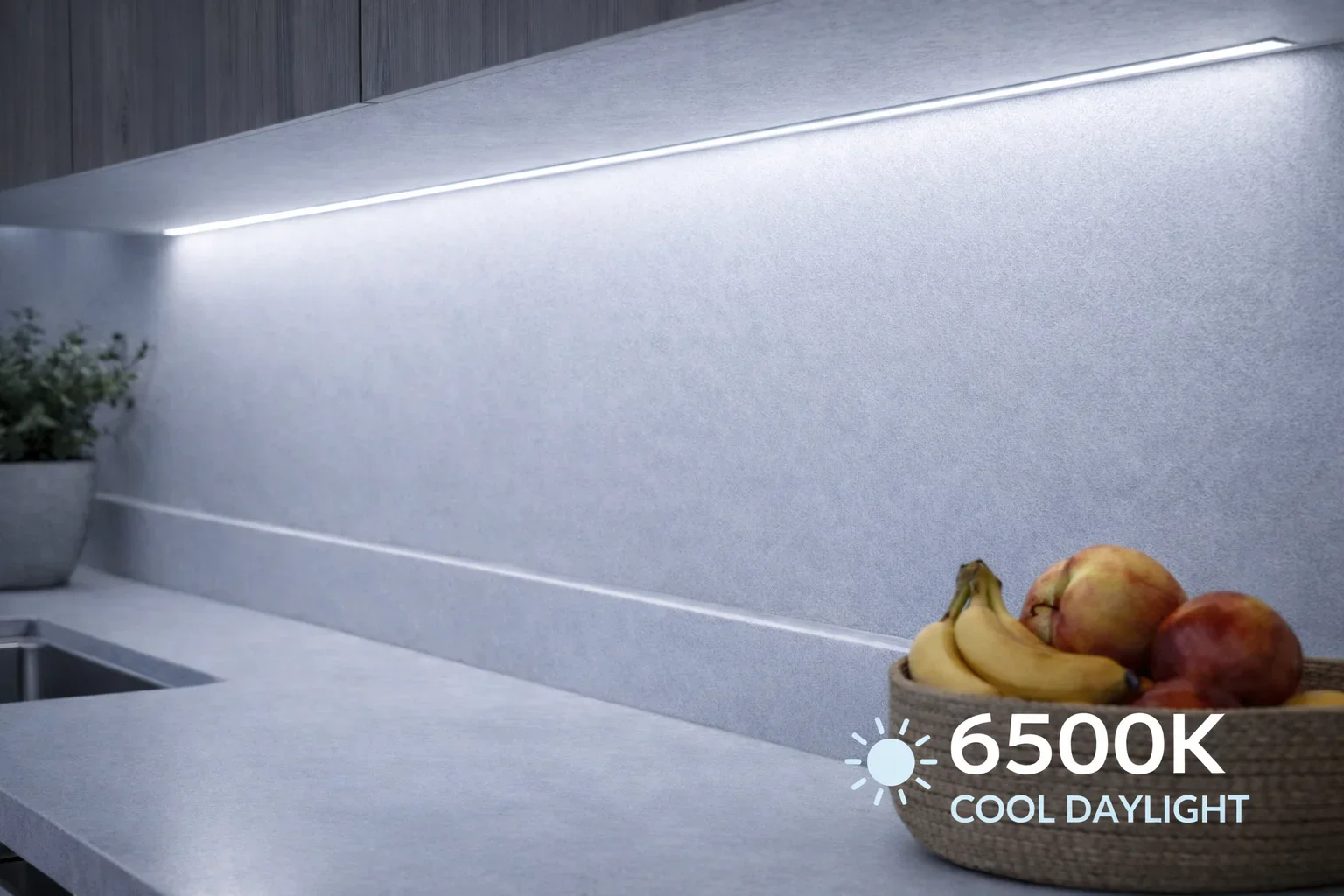 LED strip, 50 meter, Helder Wit 6500K, COB, High Voltage, 220V, IP65