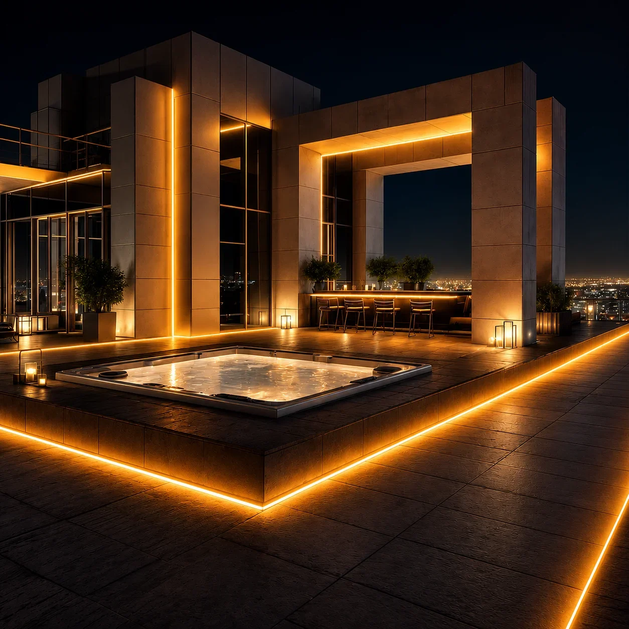 LED Neon Light, 220V, Amber, 20m, IP65