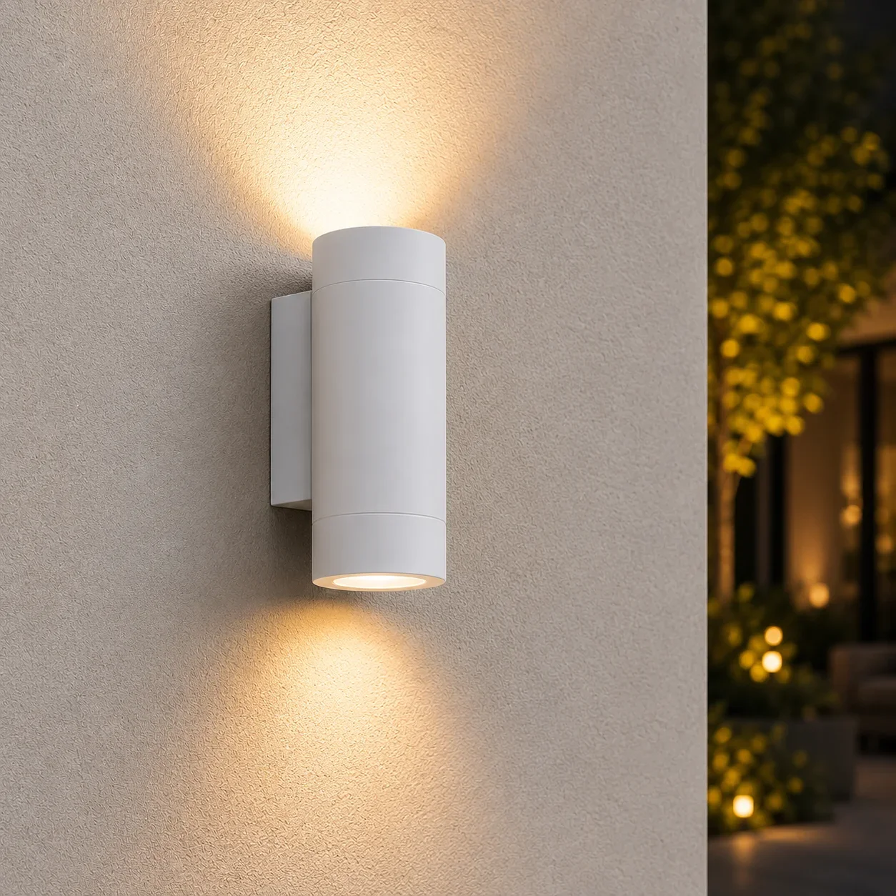 Moderne wandlamp wit, GU10 fitting, Aluminium, IP65