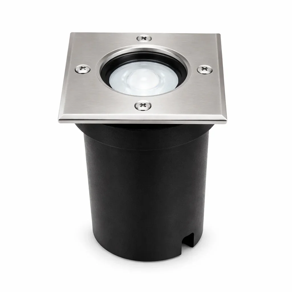Inbouw grondspot, GU10 fitting, Aluminium, IP67, RVS
