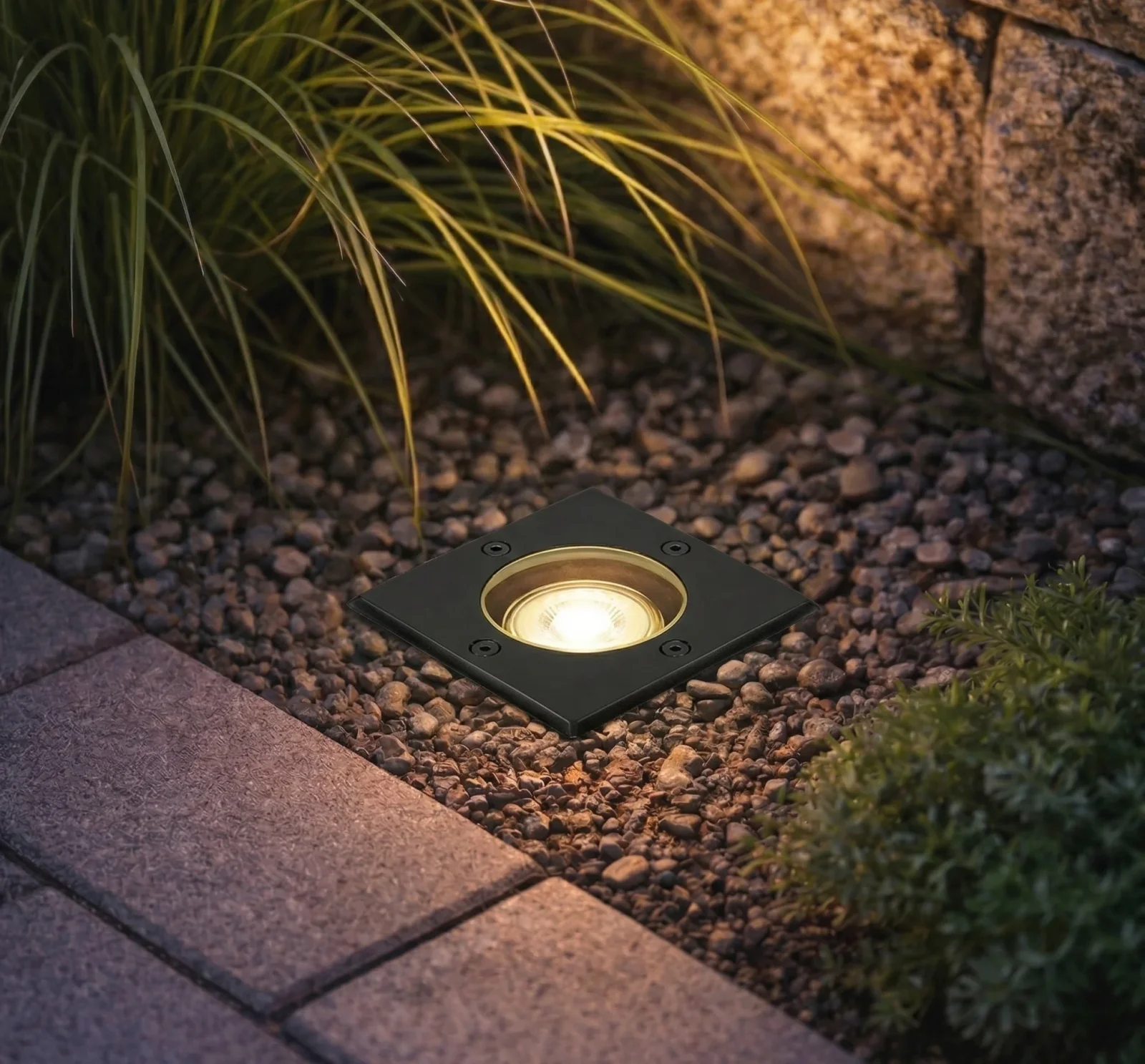 LED Grondspot GU10 IP67 Aluminium Zwart Vierkant Inbouw Buiten Compact