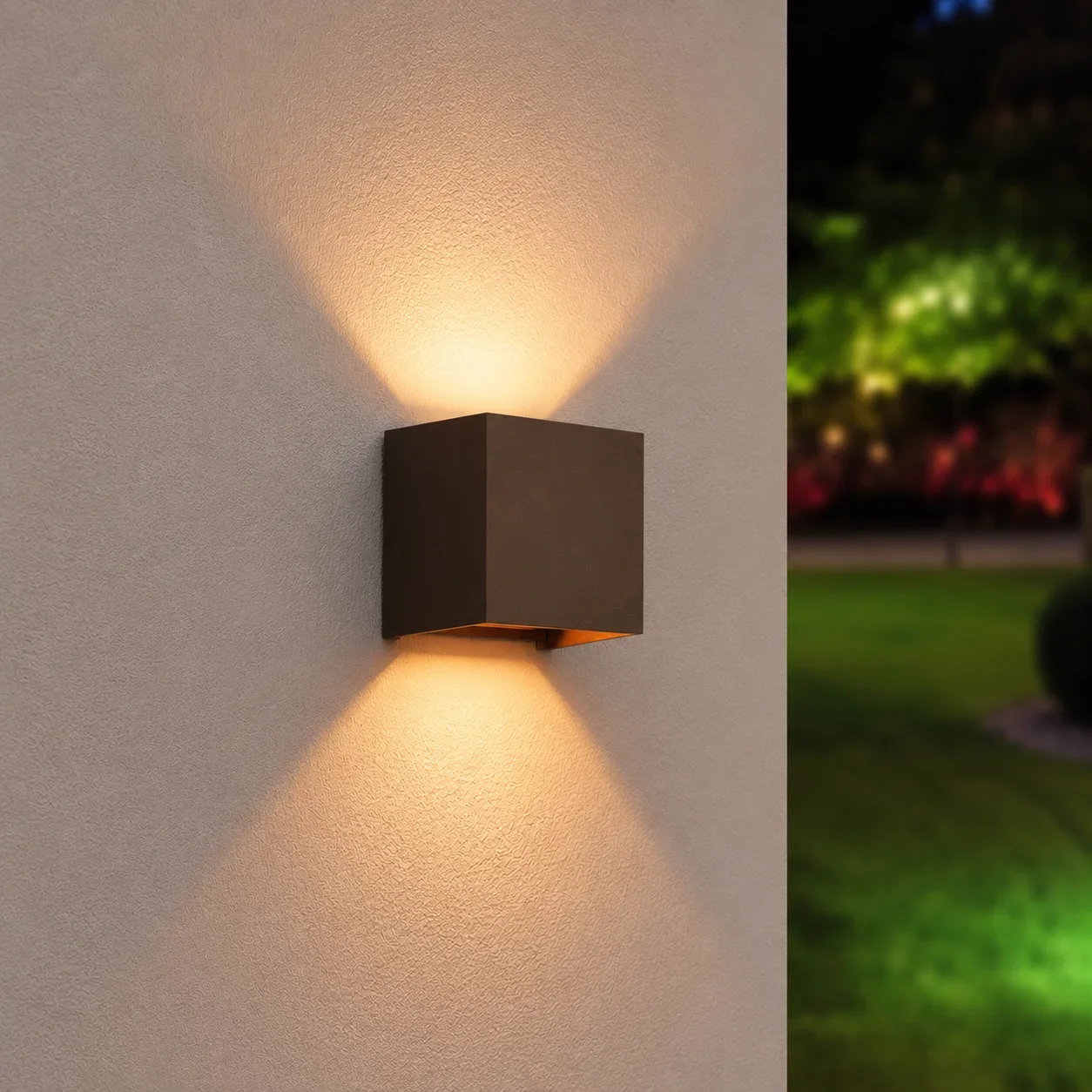 Moderne wandlamp corten, 4W, CCT, Aluminium, IP54