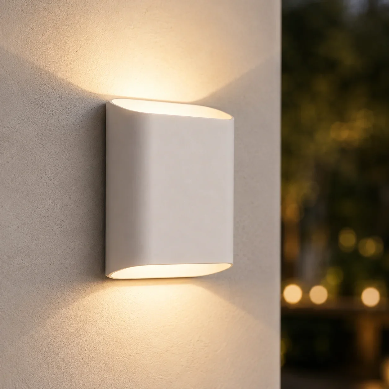 Moderne wandlamp wit, 2x5W, CCT, Aluminium, IP65