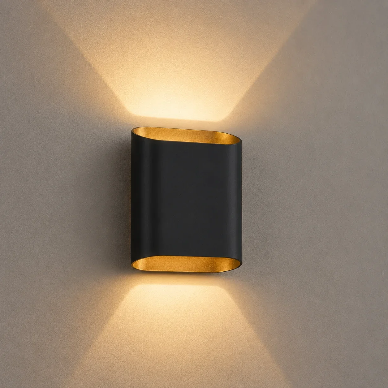 Moderne wandlamp zwart,, 2x5W, CCT, Aluminium, IP65