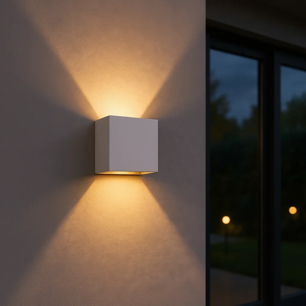 Moderne wandlamp wit, 7W, CCT, Aluminium, IP65