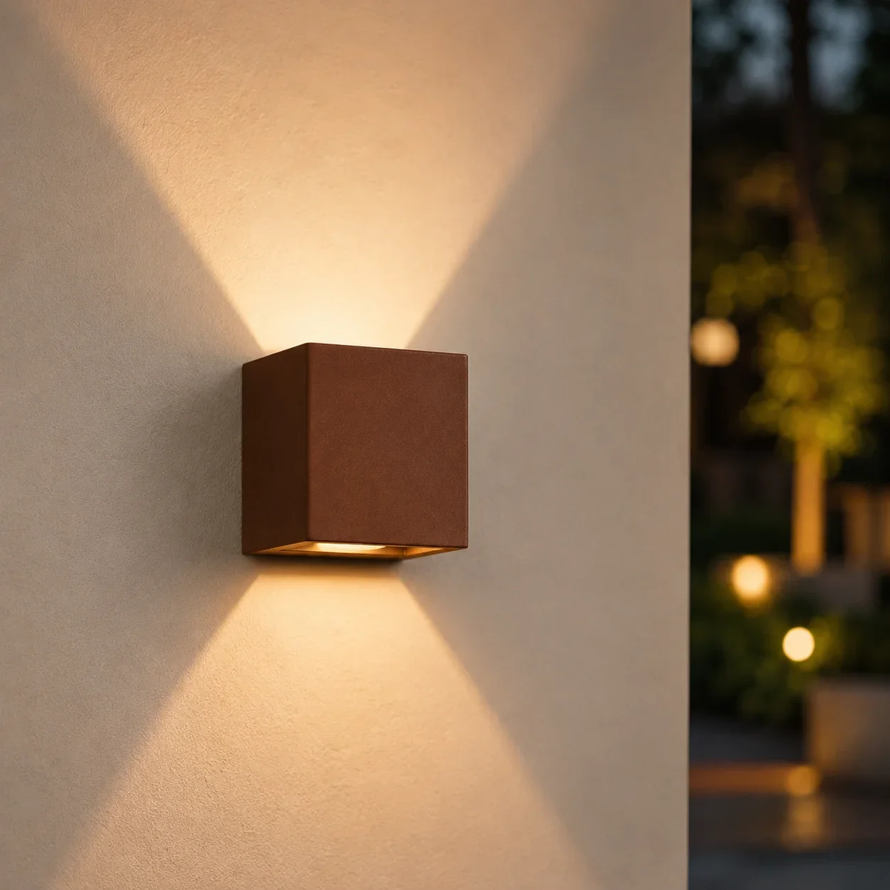 Moderne wandlamp corten, 7W, CCT, Aluminium, IP65