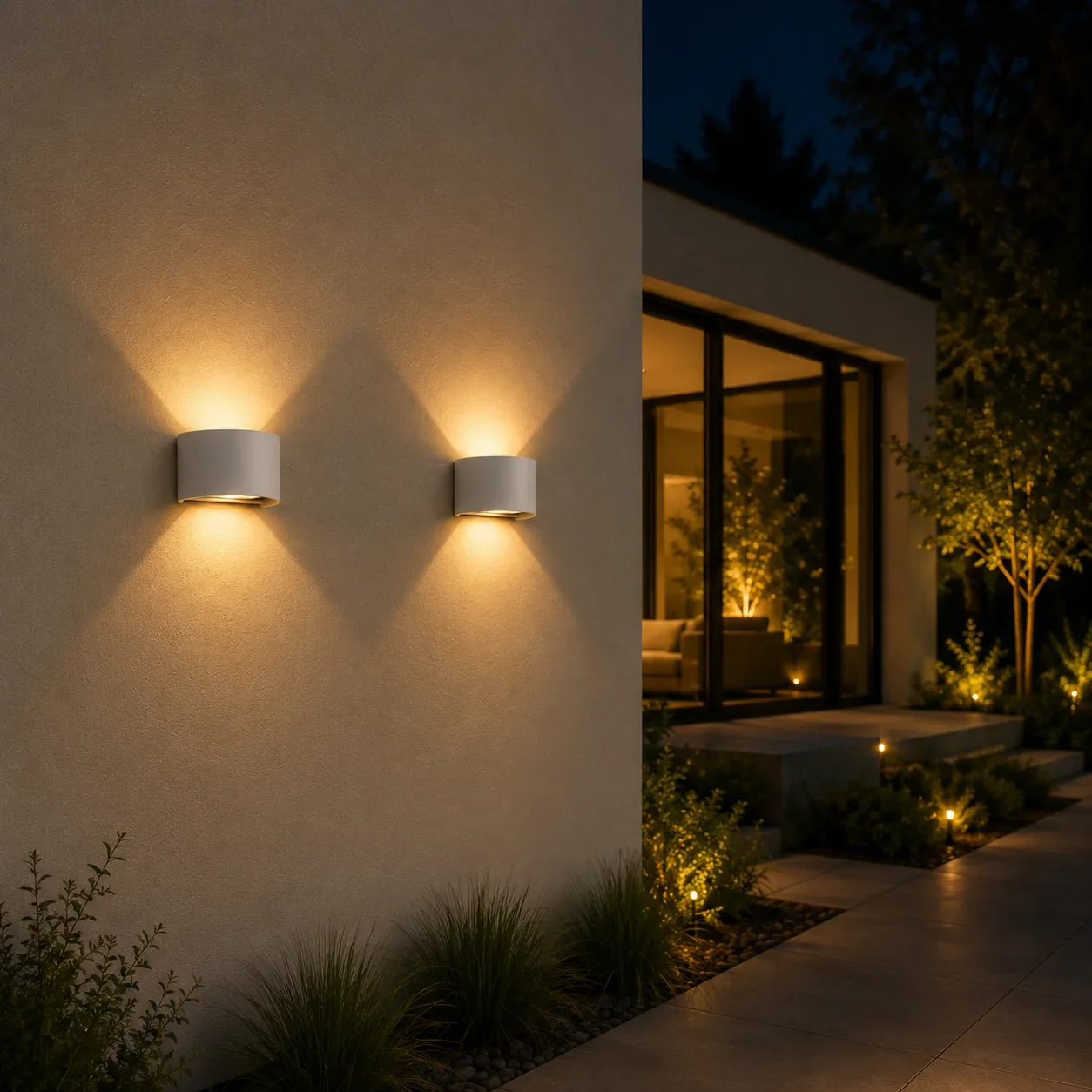 Moderne Ronde Wandlamp, Aluminium, Wit, 135x120mm