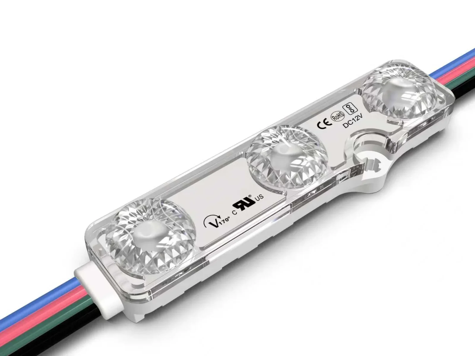 LED module, RGB+3000K, 12V, 150°, IP67, Set van 20 stuks