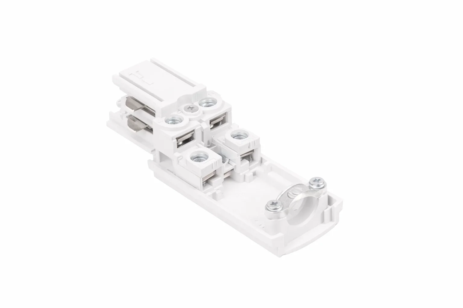3-fase spanningsrail voedingsconnector, Links, Wit
