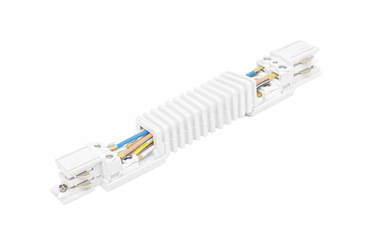 3-fase spanningsrail flexibel hoekstuk, Wit